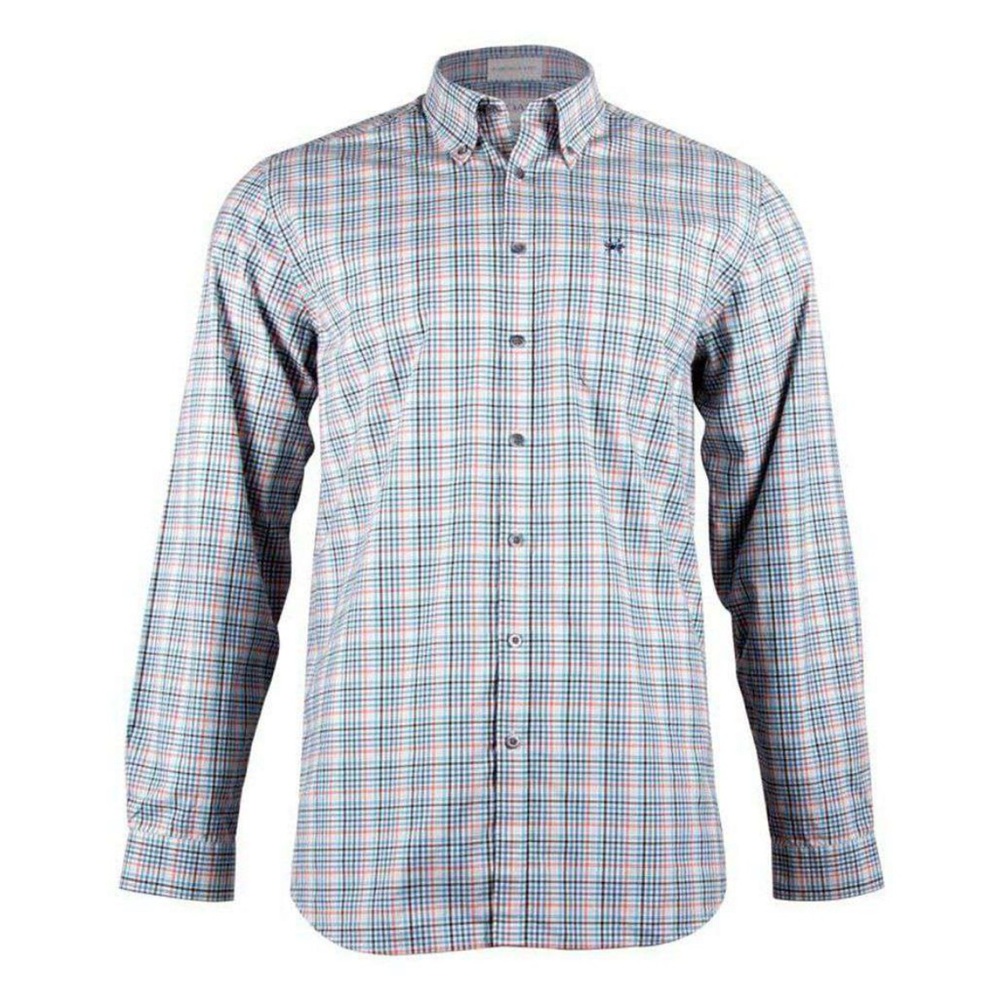 Coast St Kits Men's Multicolor Plaid Shirt coastal core preppy travel resort new